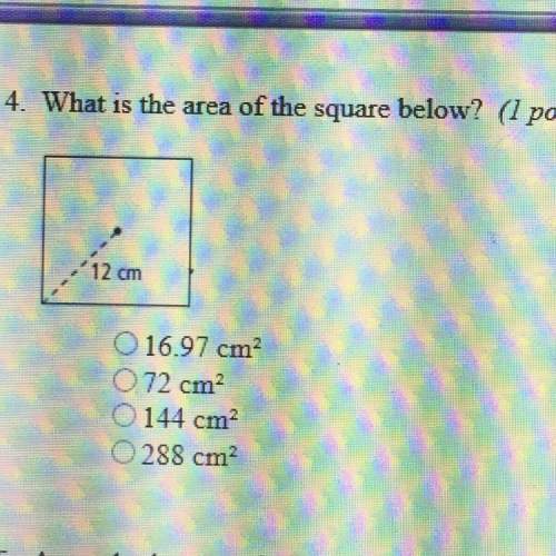 What is the area of the square below