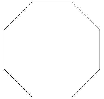 Classify the polygon by its number of sides. does the polygon appear to be regular or not regular?