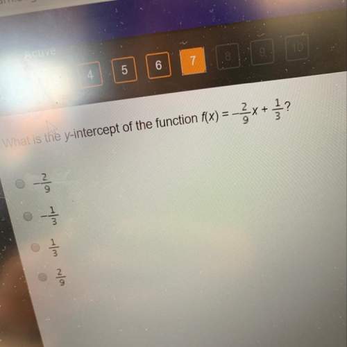 What is the y intercept of the function f(x) = -2/3x + 1/3