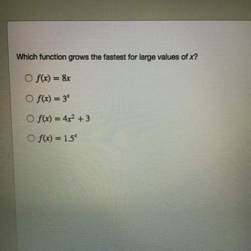 Which function grows the fastest for large values of x?