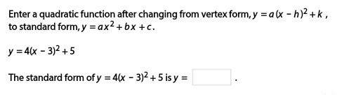 Change this from vertex form to standard form