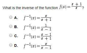 What is the inverse of the function shown in this image?