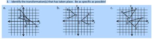 3. identify the transformation(s) that has taken place in the pictures below. be as specific as poss