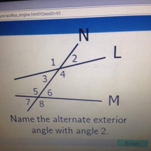 Anyone know the alternate exterior angle with 2