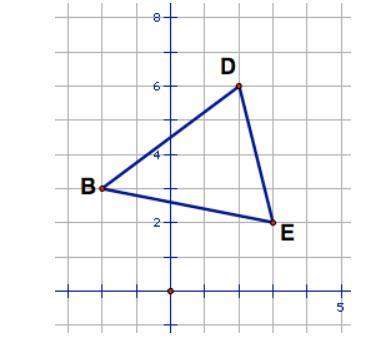 What is the perimeter of δbde?  a) √17 + √26 + 5  b) 4 √2 + √65 + 5  c) √34