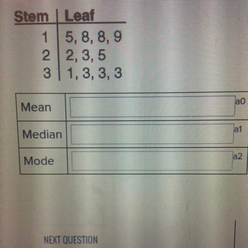 Use the stem-and-leaf plot below to match each term with the correct value. (round to the nearest wh