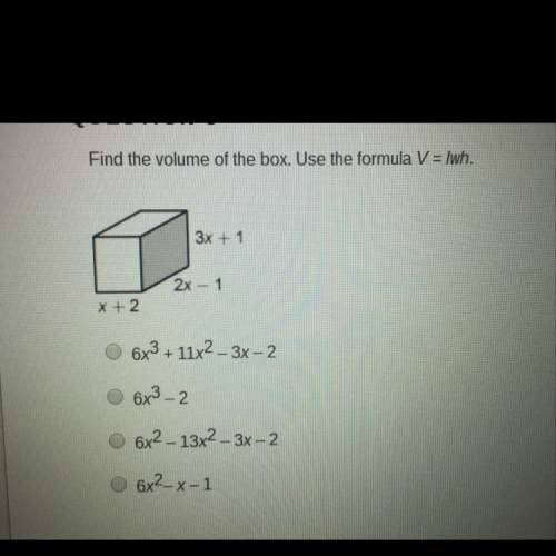 Find the volume of the box (see pic)
