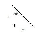 Use a trigonometric ration to find the value of x. round the answer to the nearest tenth.