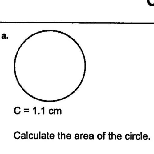 How do i find the area when given the circumference?
