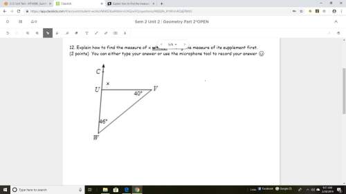 explain how to find the measure of x without finding of its supplement first.