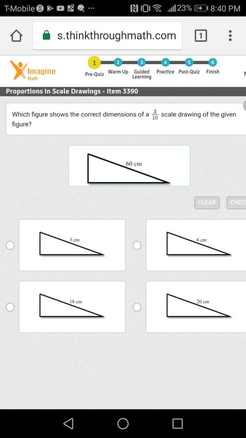 Which figure shows the correct dimensions of a 3/10 scale drawing of the given figure?