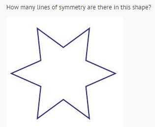 How many lines of symmetry are in this shape? (shape in picture below)  a) 3