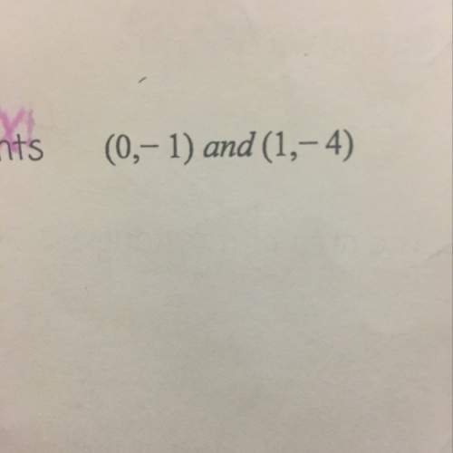 Write the equation of a line that passes through the points