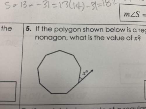 If the polygon shown below is a regular nonagon, what is the value of x?
