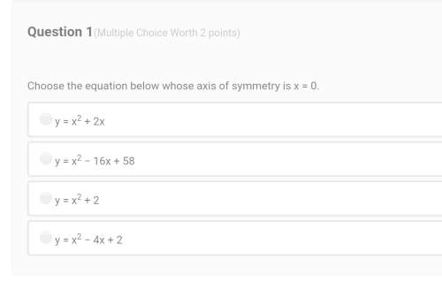 Choose the equation below whose axis of symmetry is x = 0.