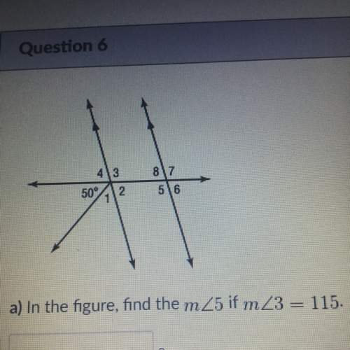 In the figure, find the m&lt; 5 if m&lt; 3 =115