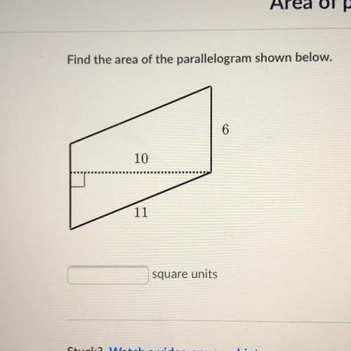 Find the area of the parallelogram shown below. square units