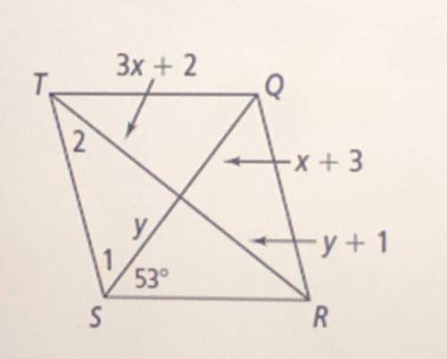 Use rhombus tqrs to answer the question. 3. what is the value of x?  a. 2 b.