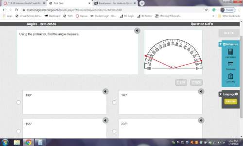 Using the protractor, find the angle measure. (a) 130° (b) 140° (c) 15