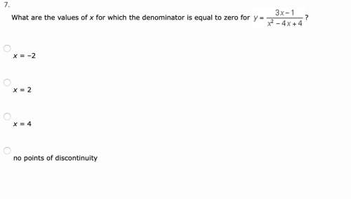 What are the values of x for which the denominator is equal to zero for