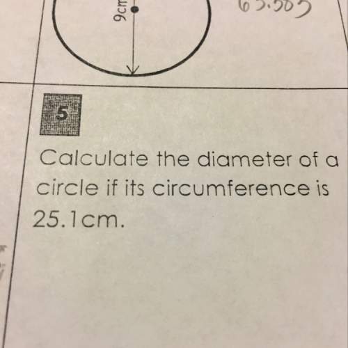 Calculate the diameter of a circle if it's circumference is 25.1