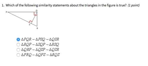 Which of the following similarity statements about the triangles in the figure is true?