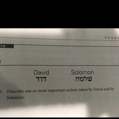 Describe one or more important actions taken by david and solomon