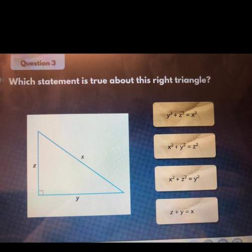 Which statement is true about this right triangle?