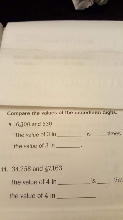 Compare the values of the underlined digits