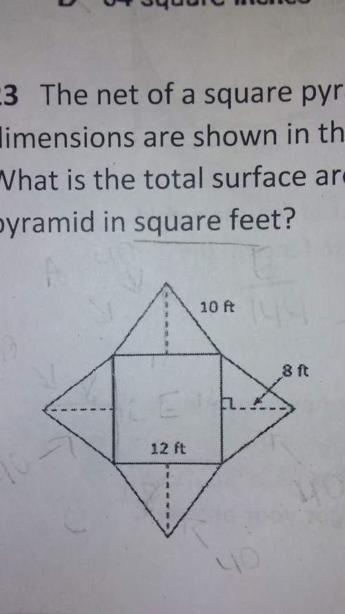 What is the total surface area of the pyramid in square feet ?