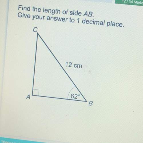 Asap find the length of side ab. give your answer to 1 decimal place: