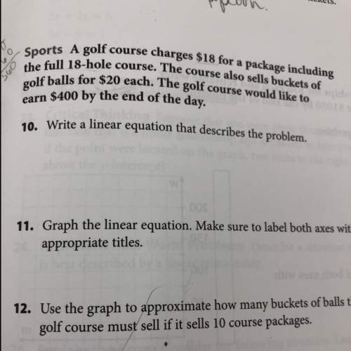 How would i write the linear equation?