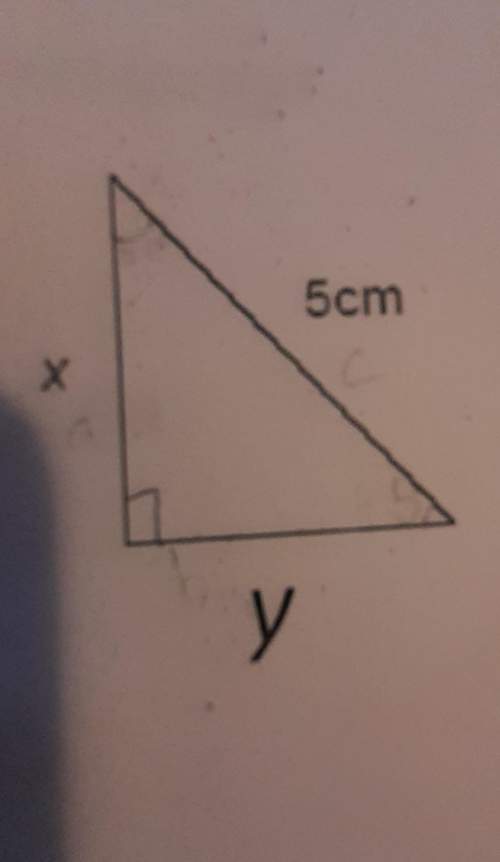 I'm having an issue trying to find the length of sides x and y, the question says to use the pythago