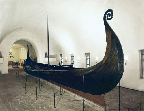 How many oarsman did this viking ship accommodate?  a. 15 b. 30 c. 10