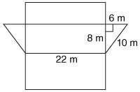 The surface area of the triangular prism is  552 square meters 624 square meters 5