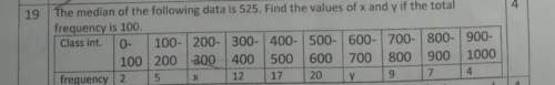 If the median of the following table is 525