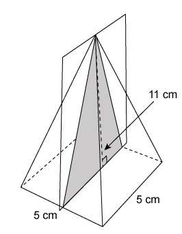 50 points explain answer a slice is made perpendicular to the base of a right rectangular pyramid t