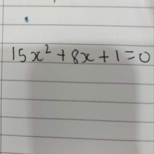 What is the answer to  15*2+8x+1=0