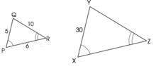 Triangle pqr is similar to triangle xyz. what is the perimeter of triangle xyz?  a.21 b.