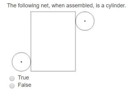 Question 1. the following net, when assembled, is a cylinder. question 2. find the volume of t