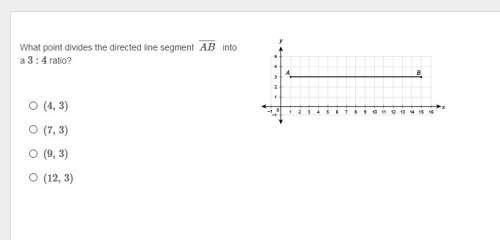 What point divides the directed line segment  ab  ⁢ into a 3: 4 ratio?