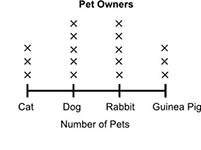 Samy recorded the number of different types of pets his friends have in the table shown below: