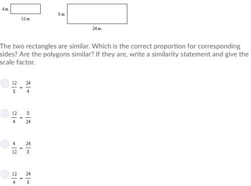The two rectangles are similar. which is the correct proportion for corresponding sides? are the po