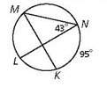 The measure of angle kmn = ? ? degrees