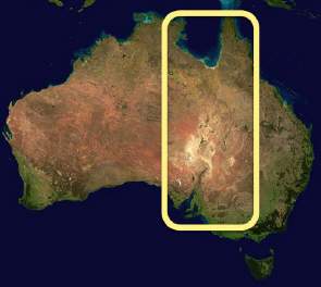 Which of australia’s physical features is circled on the map above? a. the central lowlands b. the