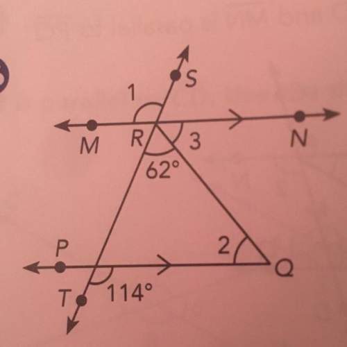 Mn is parallel to pq. find each unknown angle measure