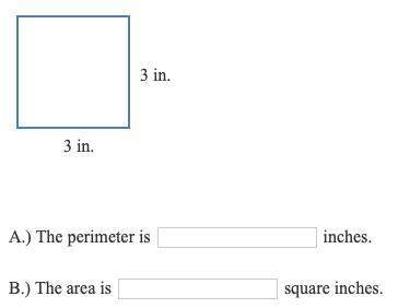 Find the perimeter and area of the figure: