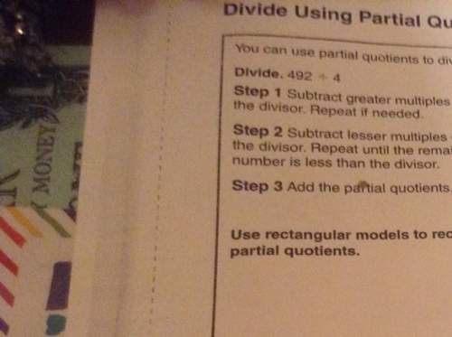 Divide. use rectangular models to record the partial ! picture down there with both&lt;
