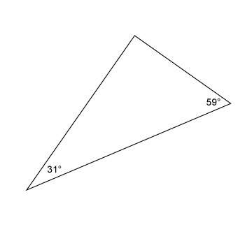 Which is a correct classification for the triangle?  right triangle ob