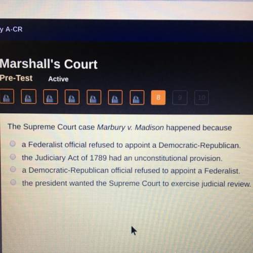 The supreme court case marburg v. madison happens because
